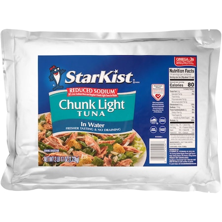 Starkist Light Chunks Low Sodium Vacuum Pak 43 oz., PK6 514540